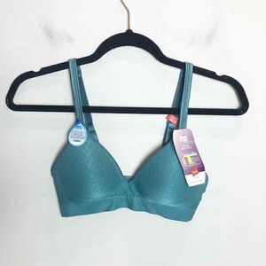 Hanes Blue Ultimate Perfect Coverage Wireless Bra Size M